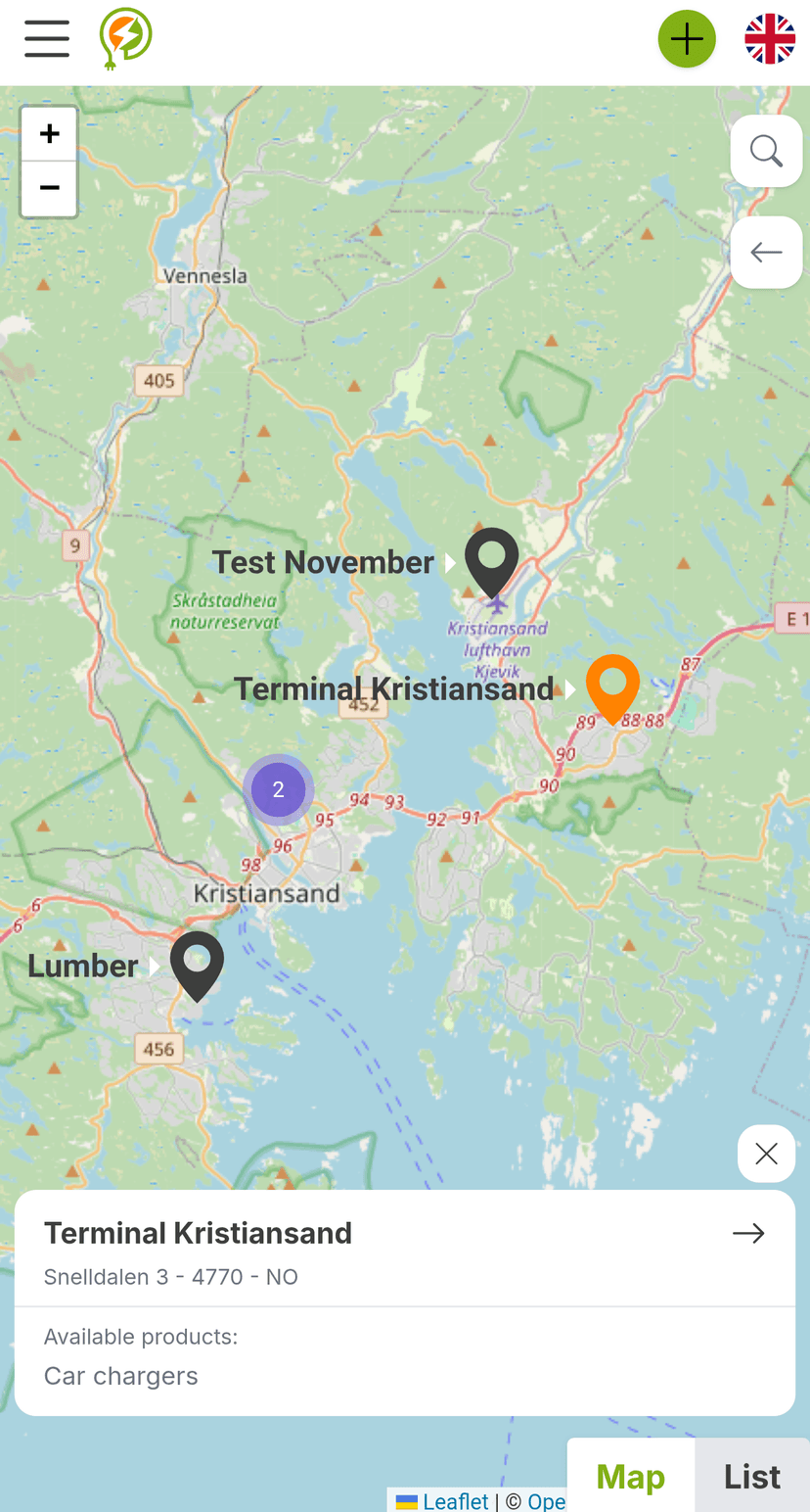 Finn lokasjon på kartet